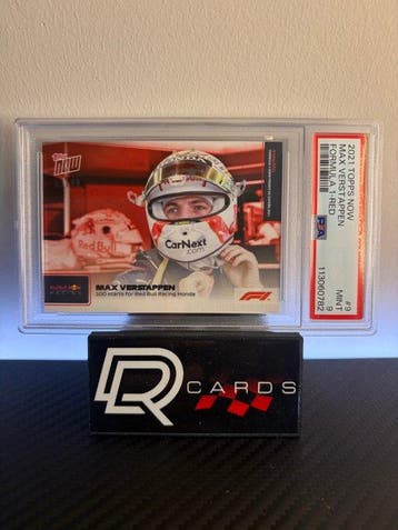 2021 Topps Max Verstappen #9 Red 62/99 Japan GP Spain - PSA, Verzamelen, Nieuw