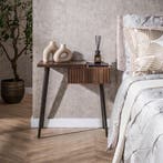 *WOONWINKEL* Houten Nachtkastje Met Lade Links, Verzenden, Nieuw