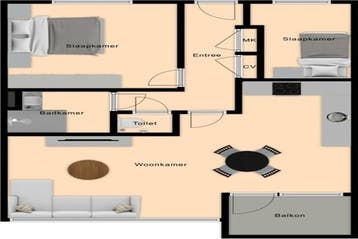 Appartement Sweelinckstraat in Brunssum, Via bemiddelaar, Limburg, Brunssum, Appartement