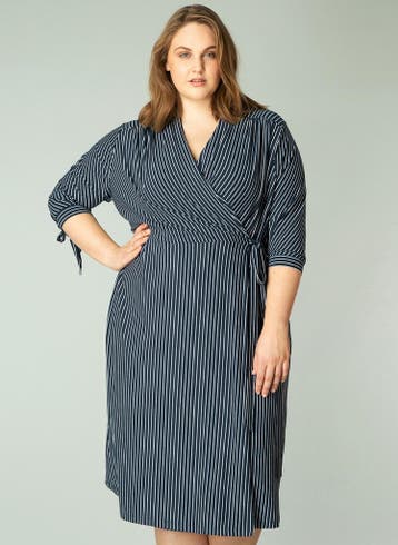 YESTA streep jurk overslag Maat:, Verzenden, Nieuw, Overige kleuren