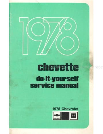 1978 CHEVROLET CHEVETTE INSTRUCTIEBOEKJE ENGELS (USA)