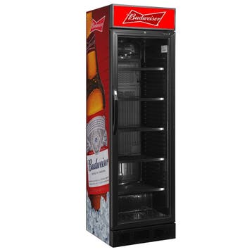 Budweiser glasdeurkoelkast 345 liter, Ophalen of Verzenden