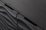 Design TV-meubel WAVE 160cm zwart mango massief hout - 43477, Huis en Inrichting, Kasten | Televisiemeubels, Ophalen of Verzenden