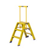 Staltor dubbele glasvezeltrap met vaste beugel 2 x 3 treden, Ophalen of Verzenden, Nieuw