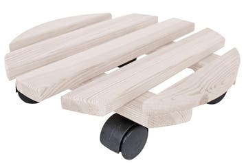 Plantenroller Plantentrolley Rond Wit 30x30cm voor binnen..., Verzenden, Nieuw