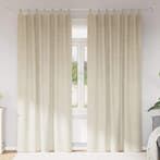 vidaXL Verduisterende gordijnen 2 pcs Crème 140 x 245 cm, Verzenden, Nieuw, Crème