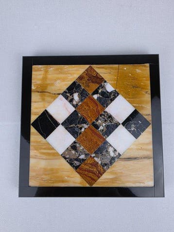 Decoratief dienblad - Italië - Veelkleurig marmer