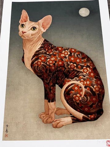 “ Sphynx Tattoo Japanese Cat ” (NO RESERVE) Japanese Cat