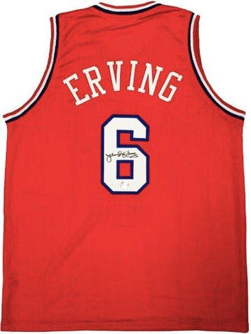 NBA - Julius Erving - Rode op maat gemaakte basketbaljersey, Nieuw