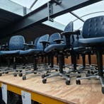 Partij Labkoo medische werkstoelen stoel PU kunststof blauw, Gebruikt