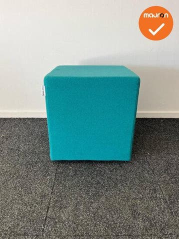 Rohde & Grahl - Poef - met wielen - 47.5x45x45cm - Turquoise, Werkplek, Ophalen of Verzenden, Gebruikt, Overige typen