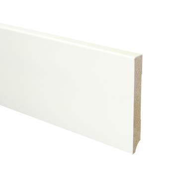 Budgetline MDF plint 120x15 V313 wit gegrond recht, Overige materialen, Verzenden, 50 tot 150 cm, Overige typen