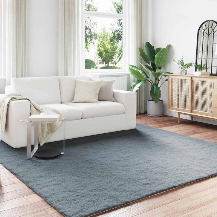 vidaXL Antislip vloerkleed van imitatie konijnenbont OLITE, Huis en Inrichting, Stoffering | Tapijten en Kleden, Nieuw, Verzenden