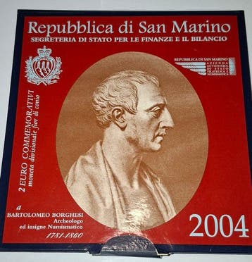 San Marino. 2 Euro 2004 Bartolomeo Borghesi (Zonder, Postzegels en Munten, Munten | Europa | Niet-Euromunten