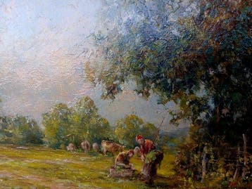 Mario Gheduzzi (1891-1970) - Nei pressi della cascina del Re, Antiek en Kunst