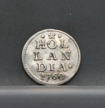 Nederland, Holland 1 Stuiver, pijl- of bezemstuiver 1760, Postzegels en Munten, Munten | Nederland