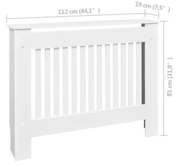 Radiatorkast MDF Wit – Stijlvolle Verwarming Cover met Plank, Verzenden, Nieuw