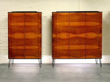 Mooie Ruime  Kledingkasten Set 1960, Elegant Tijdloos Design, Huis en Inrichting, Met lade(s), Zo goed als nieuw, 150 tot 200 cm