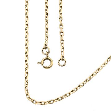Gouden ankerschakel ketting; 14 karaat; 65 cm, Ophalen of Verzenden, Gebruikt, Goud, Goud