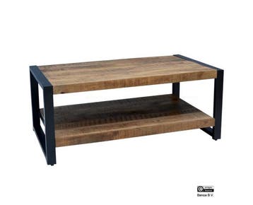 Salontafel Britt met onderplank mangohout 140x70 cm -, Ophalen of Verzenden, Nieuw