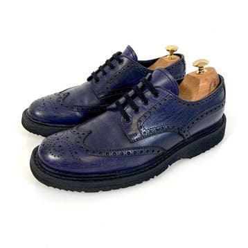 Prada Brogue Sneaker PA 312F Blue UK 9 - Sneakers - Maat: EU, Nieuw