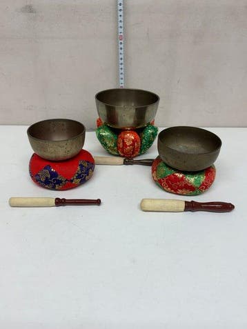 Japanse 3-klankschalen boeddhistisch Boeddha boeddhisme Orin