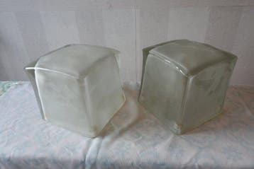 IKEA - iviken - Tafellamp (2) - B0012 - Glas - Ice cube