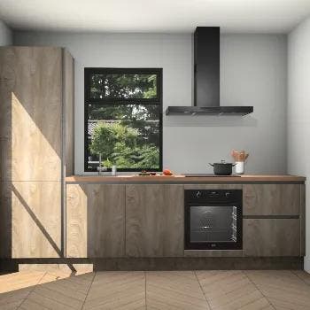 Cantaro Eiken greeploze keuken Boedapest 123285, Huis en Inrichting, Keuken | Complete keukens, Verzenden, Nieuw