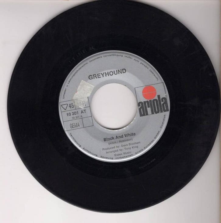 Greyhound – Black And White / Sand In Your Shoes (1-7-Vinyl, Cd's en Dvd's, Vinyl Singles, Ophalen of Verzenden