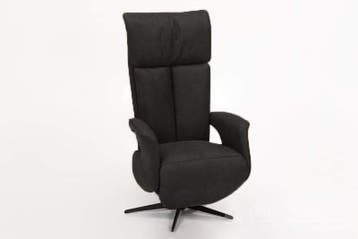 Relaxfauteuil Uitgeest - relaxfauteuils - Zwart, Nieuw, Zwart, Stof