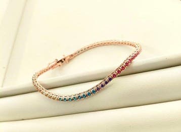 Zonder minimumprijs - Tennis armband Zilver