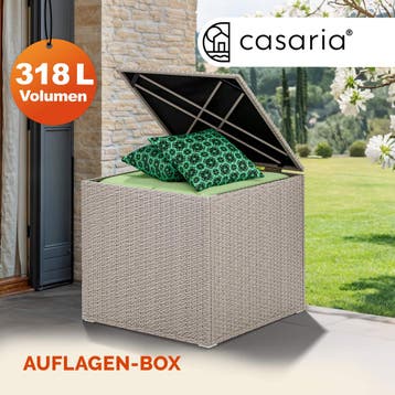 Polyrotan kussenbox Crème 318L (Kussenboxen, Tuin en Terras, Verzenden, Nieuw