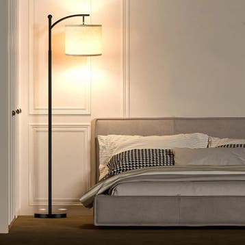 Moderne LED Vloerlamp Linnen Kap 3 Lichtkleuren, Verzenden, Nieuw