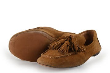Linea Zeta Instappers in maat 39 Cognac, Overige kleuren, Verzenden, Instappers, Zo goed als nieuw