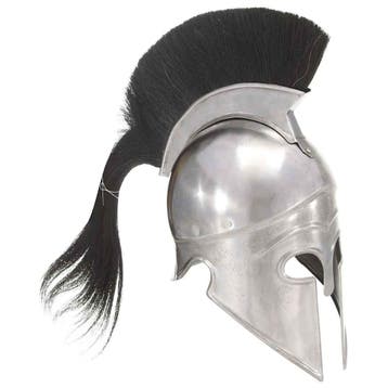 vidaXL Soldatenhelm Grieks replica LARP staal zilverkleurig, Verzamelen, Verzenden, Nieuw