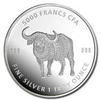 Chad - Mandala Buffalo 1 oz 2020 (10.000 oplage), Verzenden, Midden-Amerika, Losse munt, Zilver