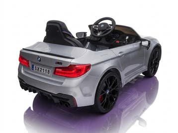 BMW M5, Leder zitje, Rubberen banden, Kinder Accu Auto!, Ophalen of Verzenden, Nieuw