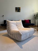 Ligne Roset – Togo 1-zits Fauteuil/Stoel – Beige Corduroy, Zo goed als nieuw, 75 tot 100 cm, Stof, Knoll vitra artifort sede b&b italia cassina mid century retro