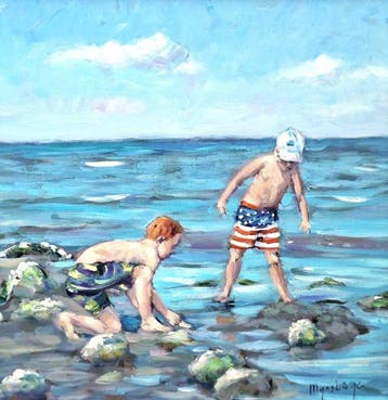 Mijnsbergen (1945) - Kinderen aan zee