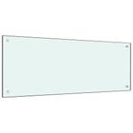 vidaXL Spatscherm keuken 100x40 cm gehard glas melkwit, Verzenden, Nieuw