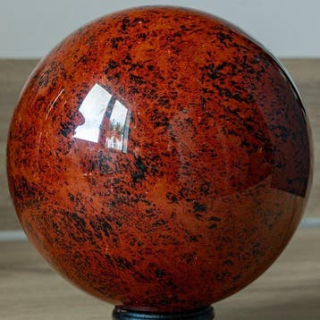 Fine Quality Mahonie Obsidian Sphere Bol - Hoogte: 12.6 cm -, Verzamelen