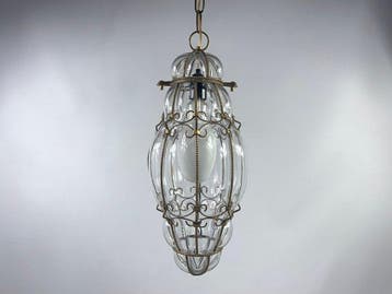 Plafondlamp - Glas, Metaal - Venetiaanse stijl lantaarn van