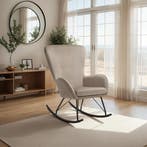 Schommelstoel Swing met stalen glijders en dikke bekleding -, Huis en Inrichting, Stoelen, Verzenden, Nieuw