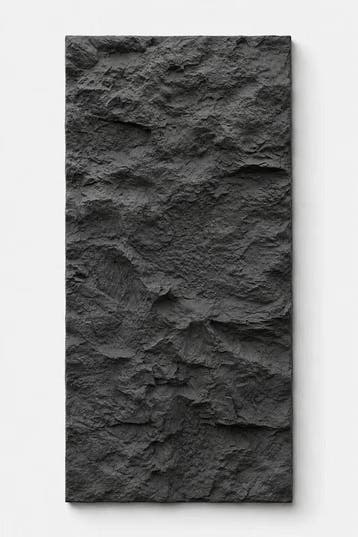 PU Wandpaneel Rocky Black 60x120 cm | Luxe Steenlook Wandbek, Zwart, Nieuw, Ophalen of Verzenden, Wandbord of Wandpaneel