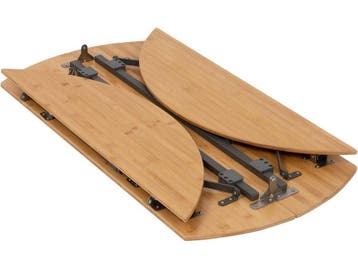 Bo-Camp Poundbury - Tafel - Ø 90 cm - Bamboe - Opvouwbaar, Caravans en Kamperen, Kampeermeubelen, Verzenden, Zo goed als nieuw
