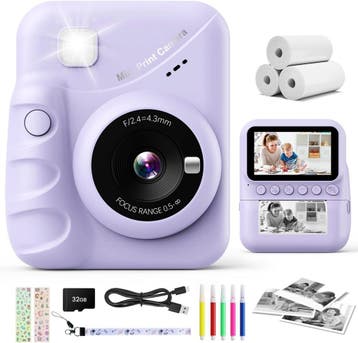 CalineGam Instant Camera | 32GB 1080P | Tweedekansje OP=OP, Ophalen of Verzenden, Nieuw, Elektronica, Met licht