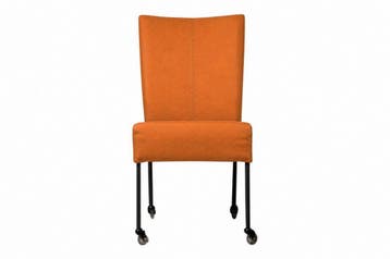 Eetkamerstoel Wiske - eetkamerstoelen - Oranje, Nieuw, Stof