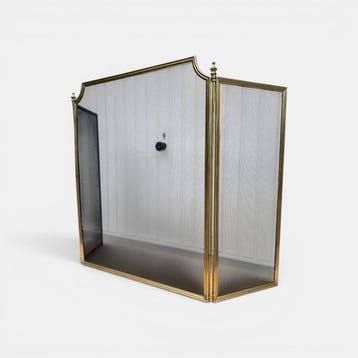 Openhaard accessoire - Messing - Haardscherm fire screen, Antiek en Kunst