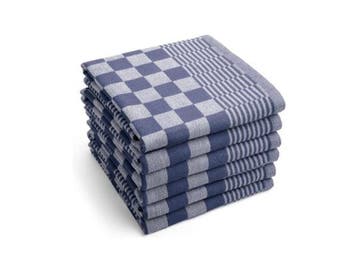 Veiling - Theedoekenset Blauw – set van 6 stuks, Nieuw