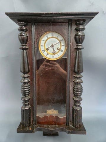 Wandklok - Antike Wanduhr Regulator – Holzgehäuse mit